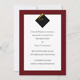 Faire-part de diplôme Maroon