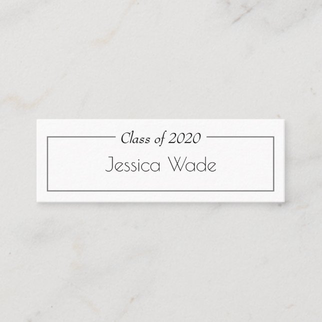 Faire-part de diplôme Nom Carte Rose Gold Stripe (Devant)