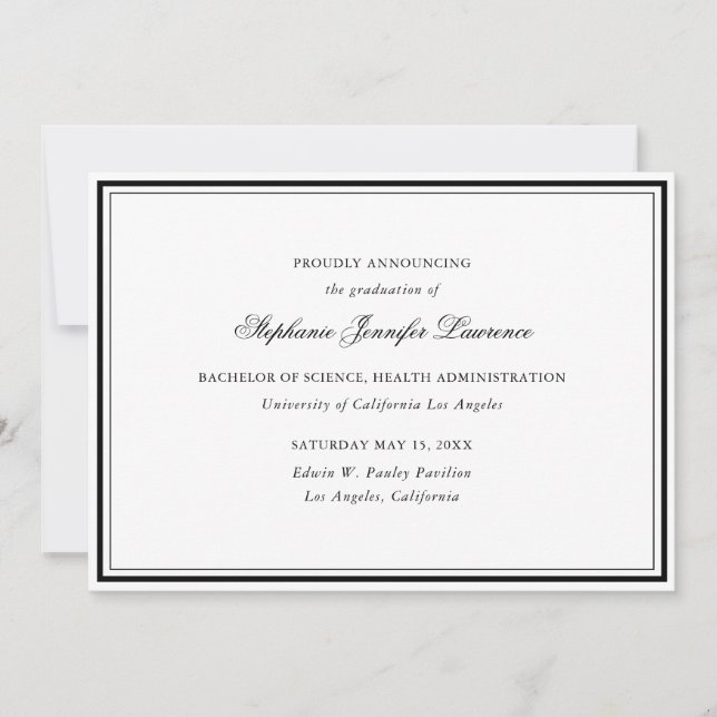 Faire-part de diplôme officiel (Devant)