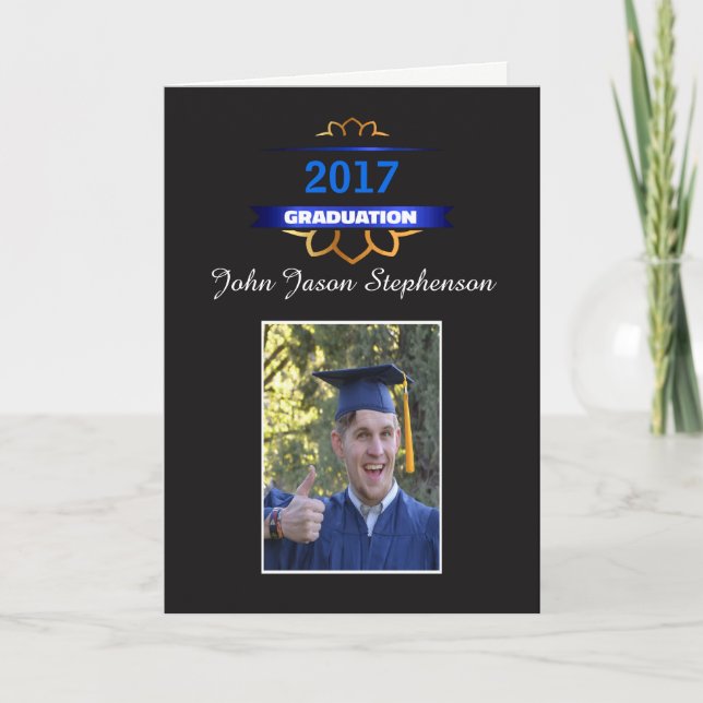 Faire-part de diplôme Photo personnalisée et année (Devant)