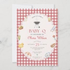 Faire-part de douche de bébé Q Modèle modifiable G