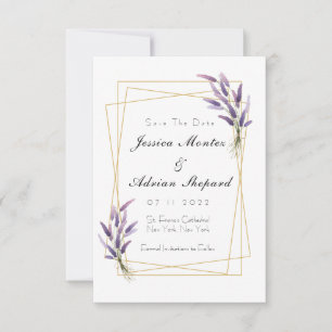 Faire part de faire-part de lilas et d'or