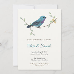 Faire-part de fête de fiançailles Cotinga Songbird