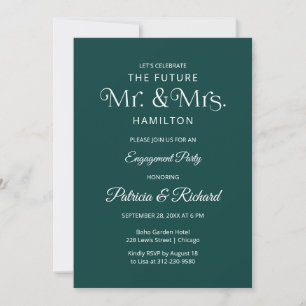 Faire-part de fiançailles avec typographie chic