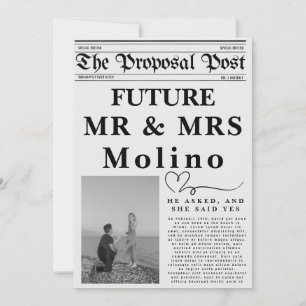 Faire-part de fiançailles dans un journal Modèle d