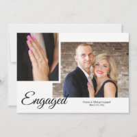 Faire-part de Fiançailles de photos de script de d