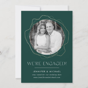 Faire-part de Fiançailles photo Cercles Abstraits