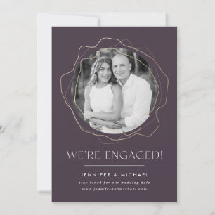 Faire-part de Fiançailles photo Cercles Abstraits