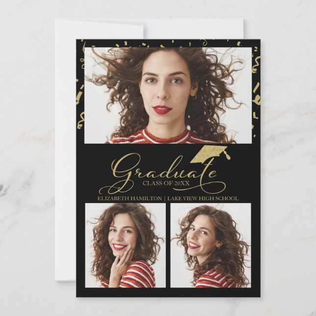 Faire-part de fin d'études secondaires 3 Photo (Devant)