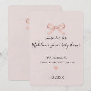 Faire-part de Garde-Robe Rose pour Baby Shower