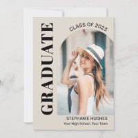Faire-part de graduation d'Arc Photo Moderne