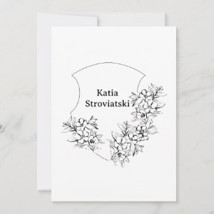 Faire-part de graduation de la crête noire et blan