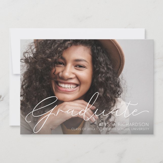 Faire-part de graduation de la photo de la méthode (Devant)