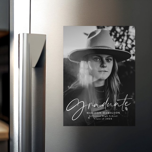 Faire-part de graduation de la photo de script élé (Créateur téléchargé)