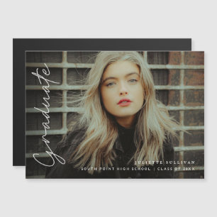 Faire-part de graduation de la photo de script sim