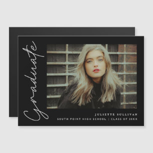 Faire-part de graduation de la photo de script sim