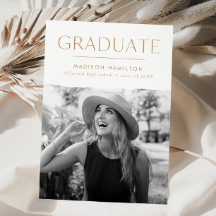 Faire-part de graduation de la photo Gold Edge mod