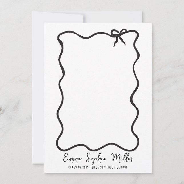 Faire-part de Graduation de l'arc à main (Dos)