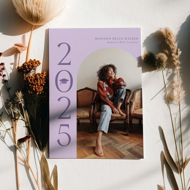 faire-part de graduation de l'arc lavande 2025 (Créateur téléchargé)