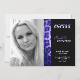 Faire-part de graduation de léopard Poster de anim