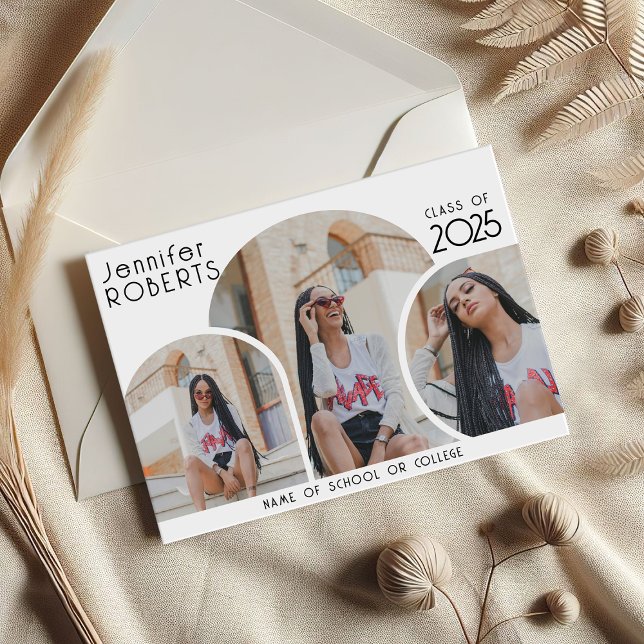 Faire-part de graduation du collage photo moderne (Créateur téléchargé)