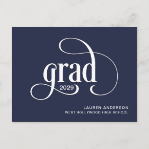Faire-part de graduation du logo de grade simple