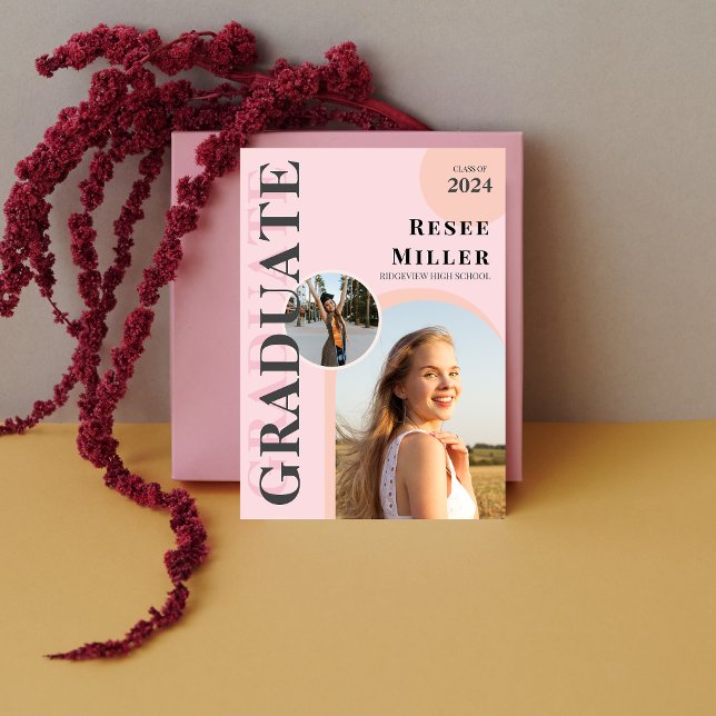 Faire-part de graduation en Arc élégant (Stylish Arch Photo Graduation Announcement)