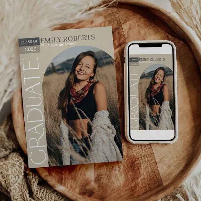 Faire-part de graduation en photo gravée Invitatio (Créateur téléchargé)