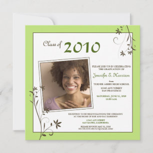 Faire-part de graduation florale Pastel (chaux)