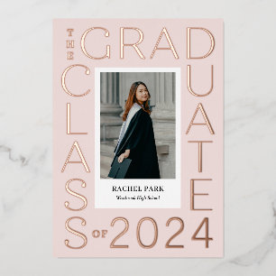 Faire-part de graduation Invitation de la feuille