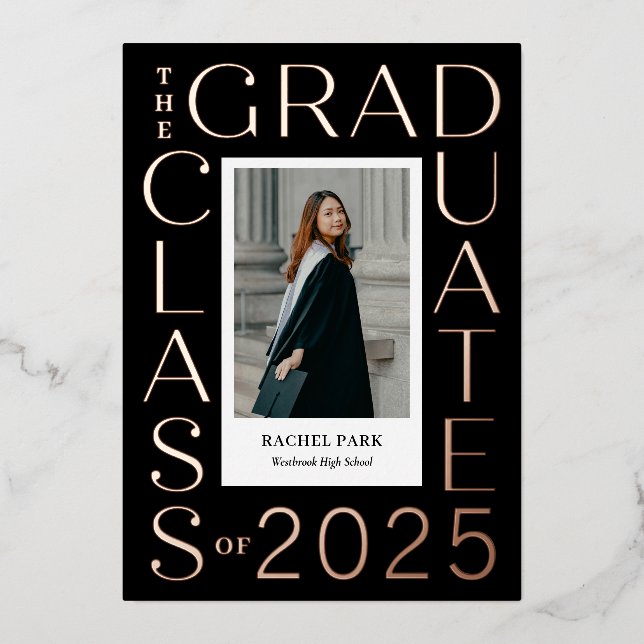 Faire-part de graduation Invitation de la feuille  (Recto)