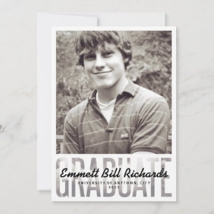 Faire-part de graduation moderne