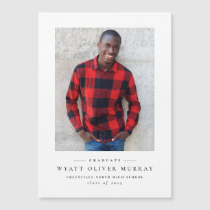 Faire-part de graduation noir simple