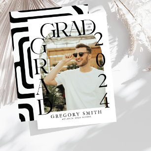 Faire-part de graduation photo Boho Arch moderne
