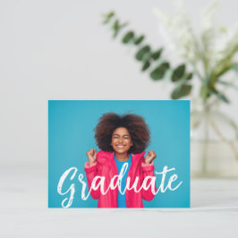 Faire-part de graduation photo de script moderne