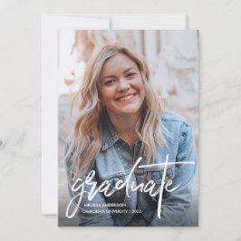 Faire-part de graduation photo de script tendance