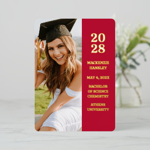 Faire-part de graduation photo moderne tendance Fo