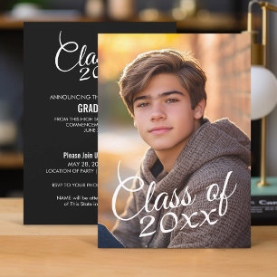 Faire-part de graduation photo verticale