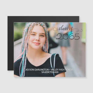 Faire-part de graduation photographique avec menti
