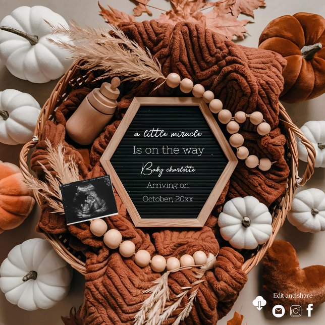 Faire-part de grossesse automnale mûre (Créateur téléchargé)
