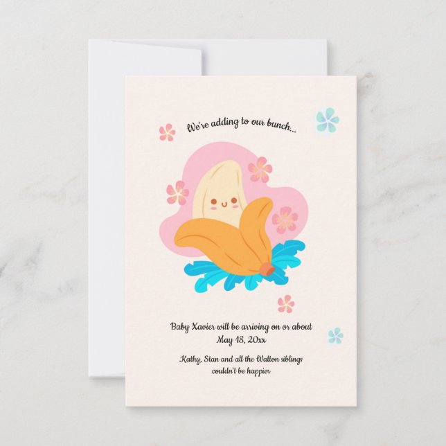 Faire-part de grossesse Banana (Devant)