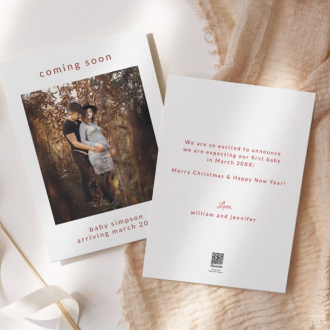 Faire-part de grossesse Bientôt Carte de vacances (Créateur téléchargé)