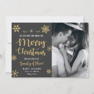 Faire-part de grossesse Carte photo de Noël simple