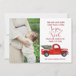 Faire-part de grossesse de Noël - Camion Vintage