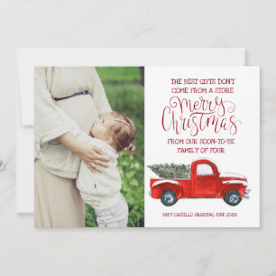 Faire-part de grossesse de Noël - Camion Vintage