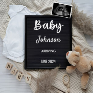 Faire-part de grossesse   Élégante carte postale b