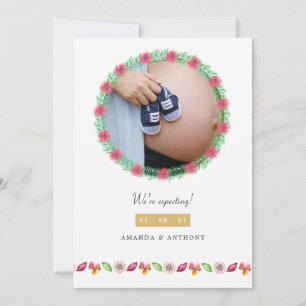 Faire-part de grossesse en été tropical