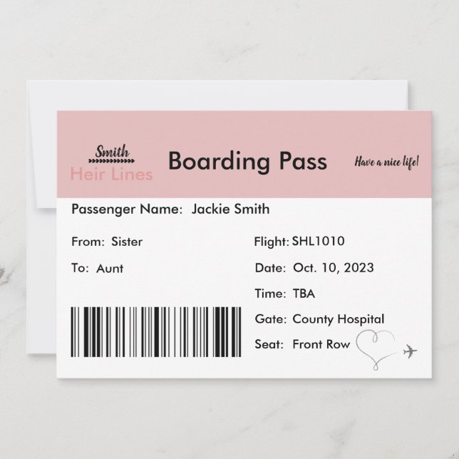 Faire-part de grossesse inspirées par le voyage au (Devant)