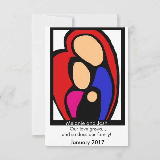 Faire-part de grossesse - Maman, Papa, Baby (Devant)