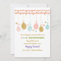 Faire-part de grossesse mobile des oeufs